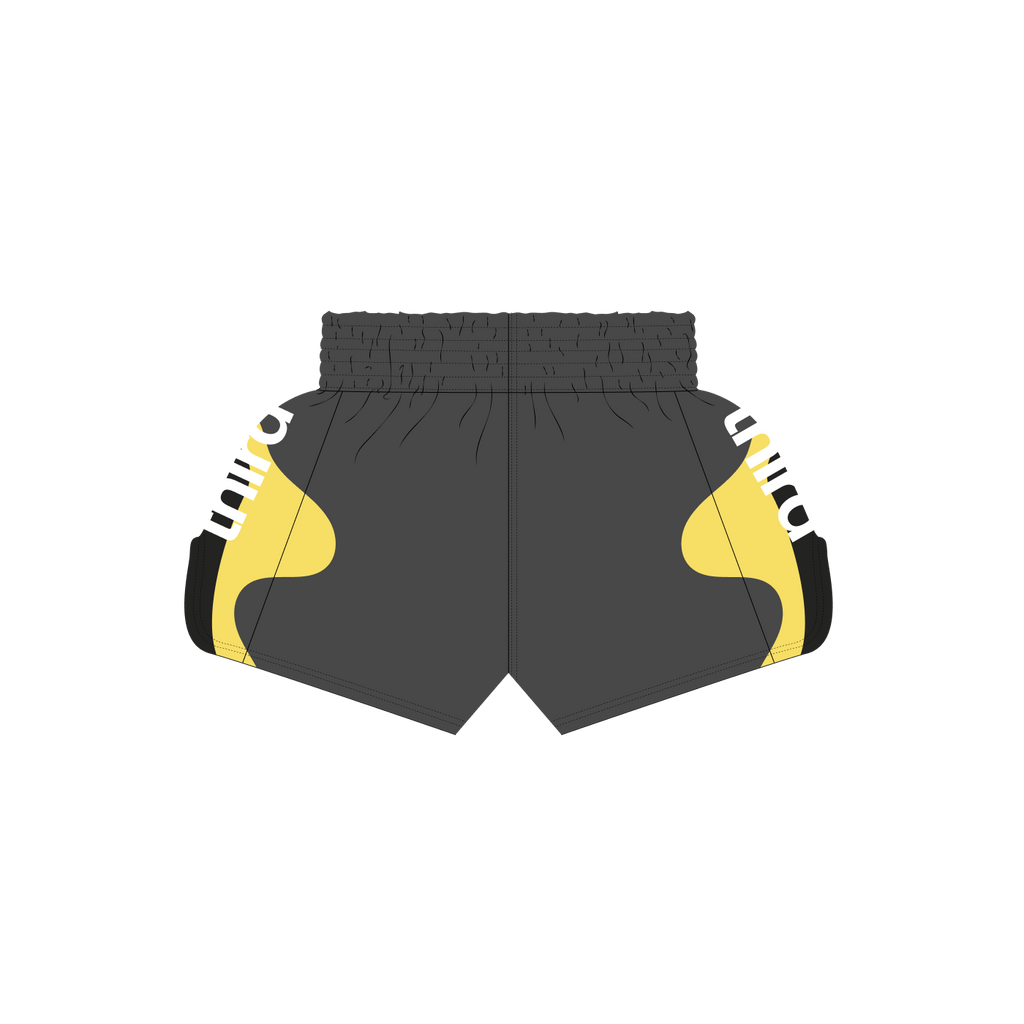 black and yellow shorts