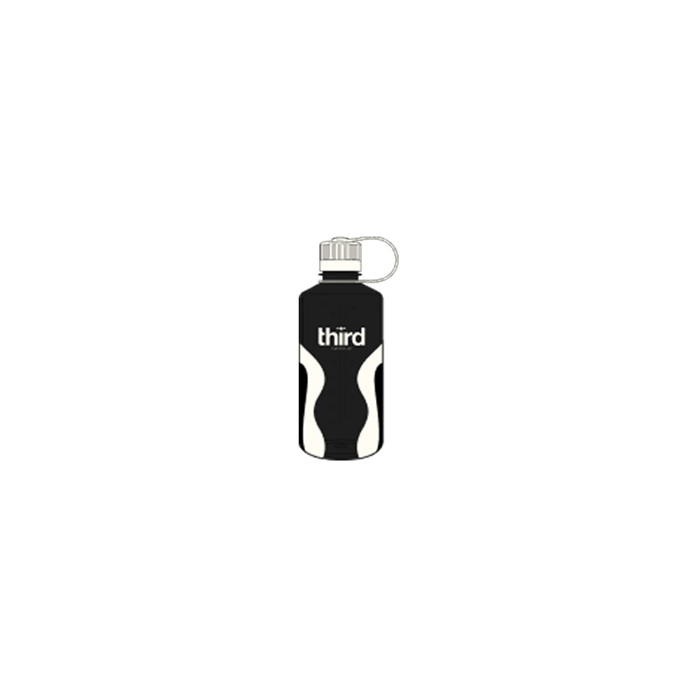 water bottle black and white