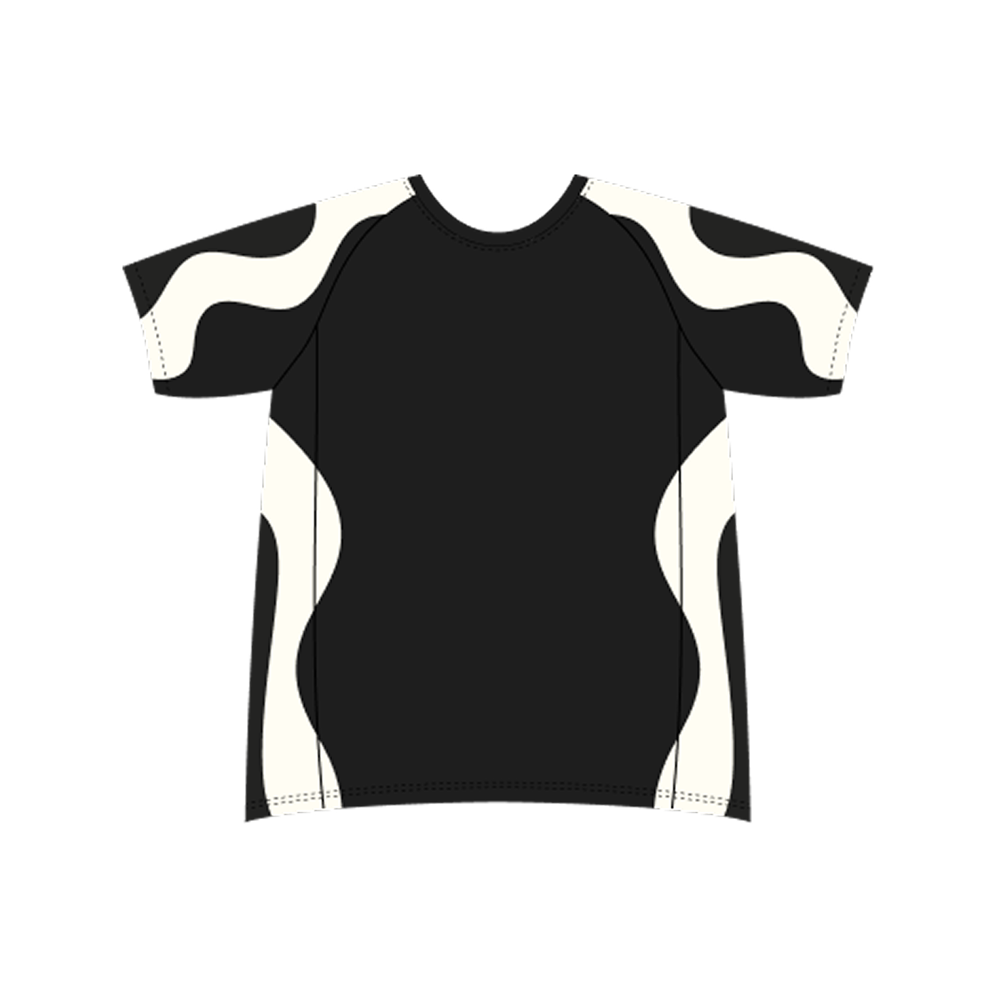 black and white shirt
